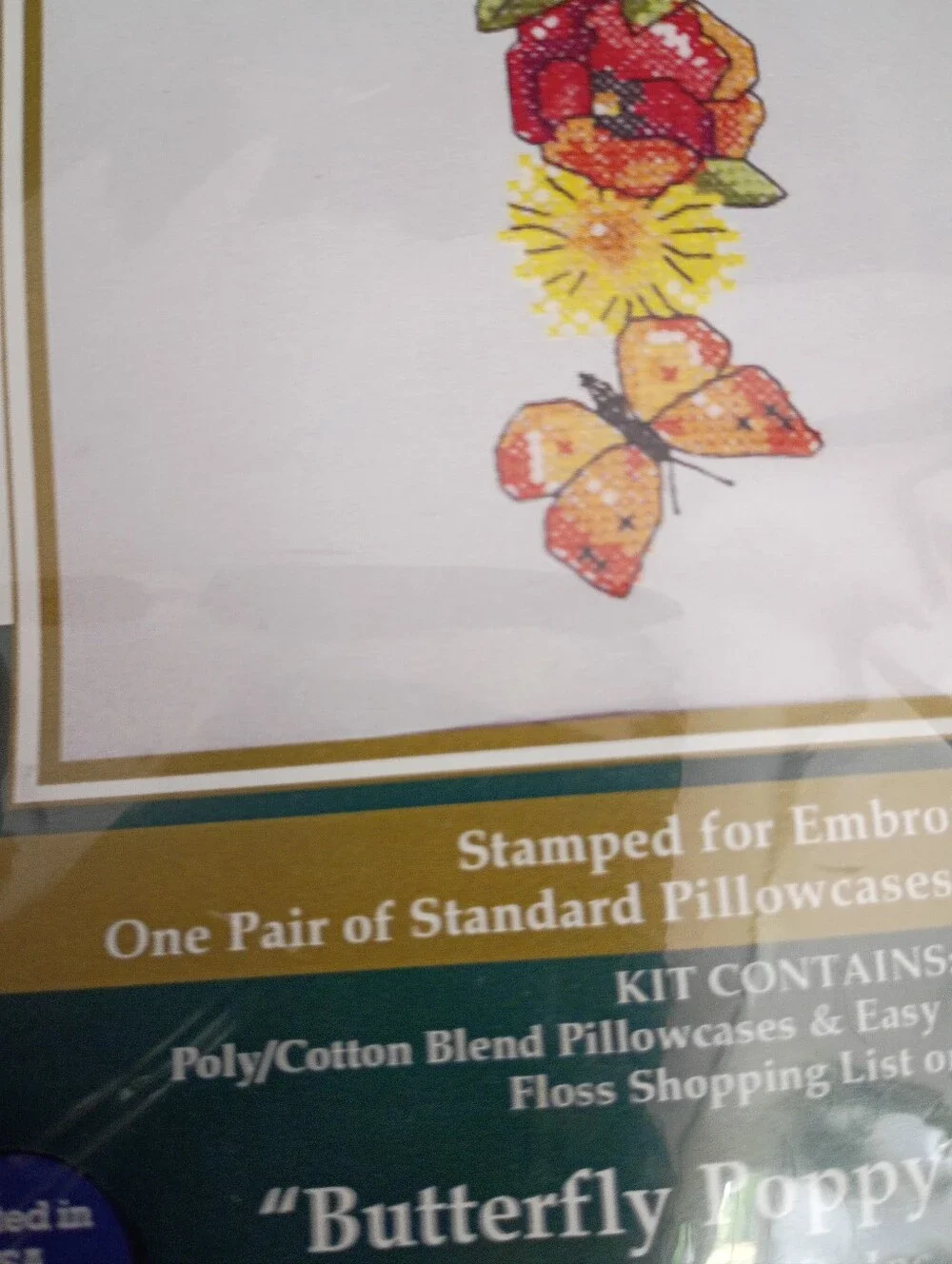 Set Of Two Embroidery Standard Pillow Cases 20 X 30